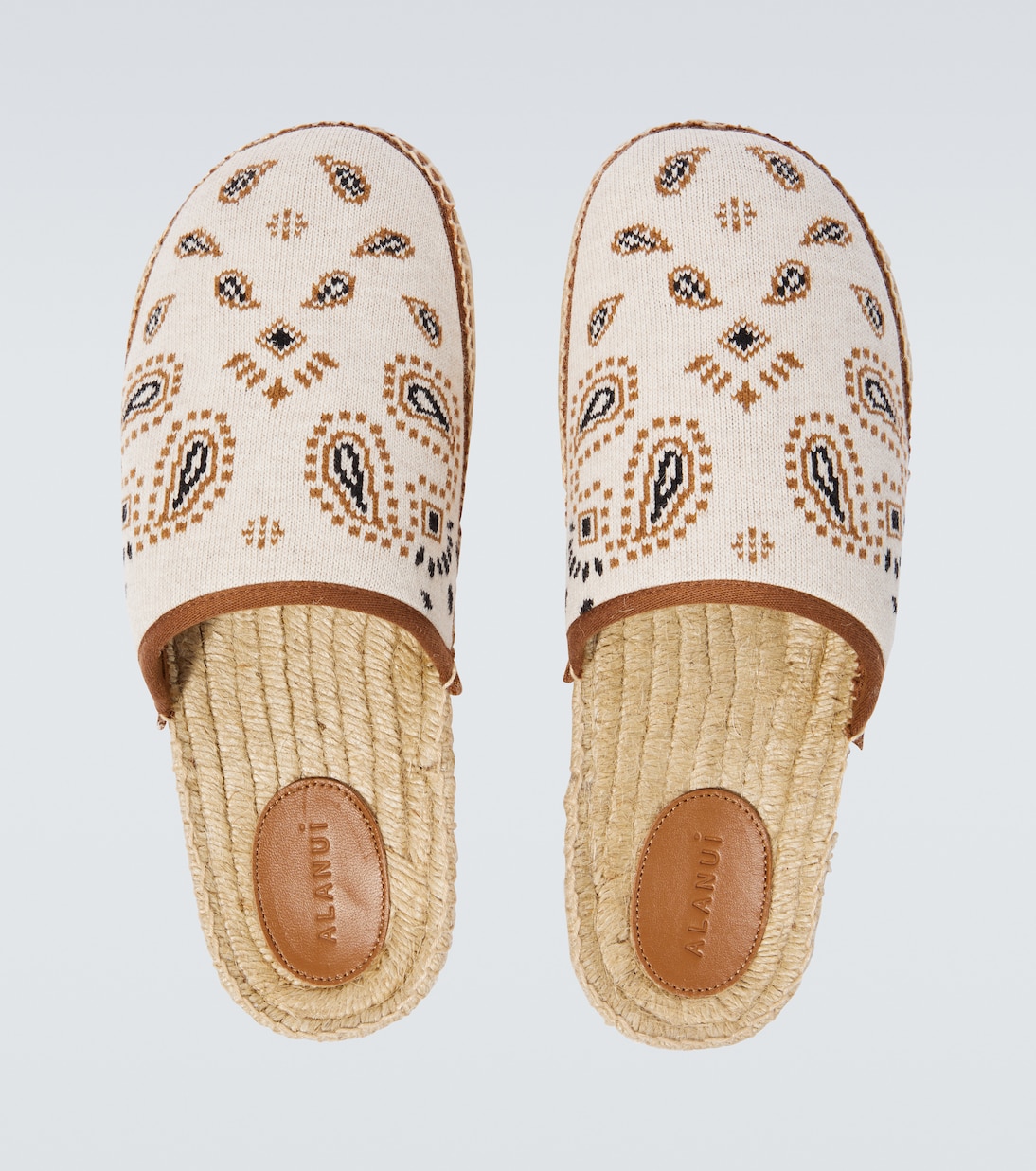 Bandana canvas jacquard espadrille slides | Alanui