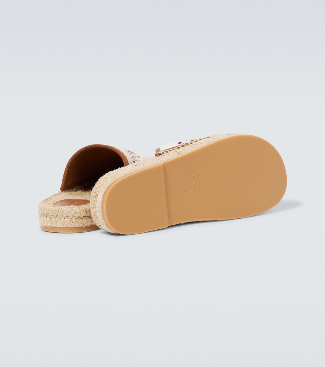 Bandana canvas jacquard espadrille slides | Alanui