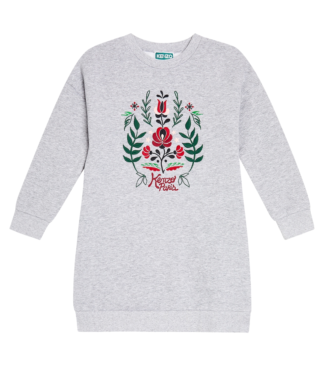Besticktes Kleid aus Baumwoll-Jersey | Kenzo Kids