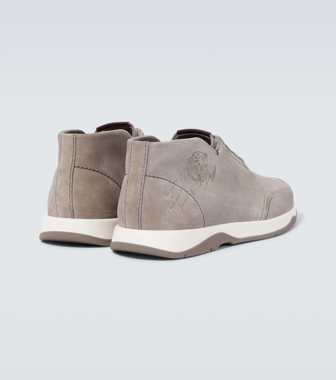Derbies Mid Top Echappée Scritto en daim | Berluti