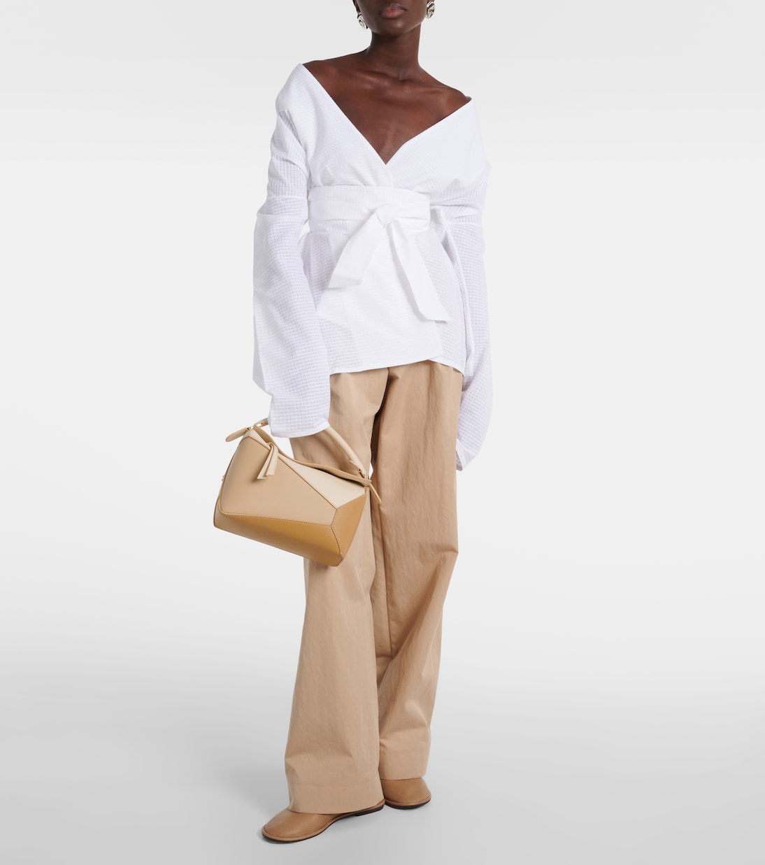 Arya cotton wrap top in white - Tove | Mytheresa
