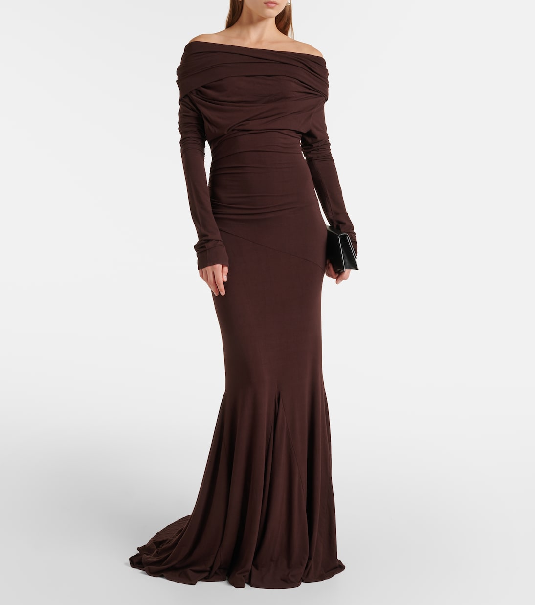 Bound off-shoulder gown | Entire Studios