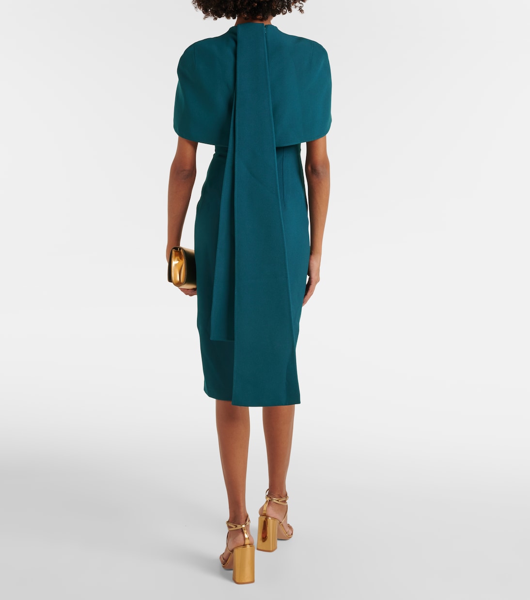 Kalika caped midi dress | Safiyaa
