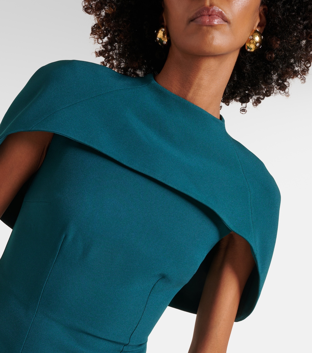 Kalika caped midi dress | Safiyaa