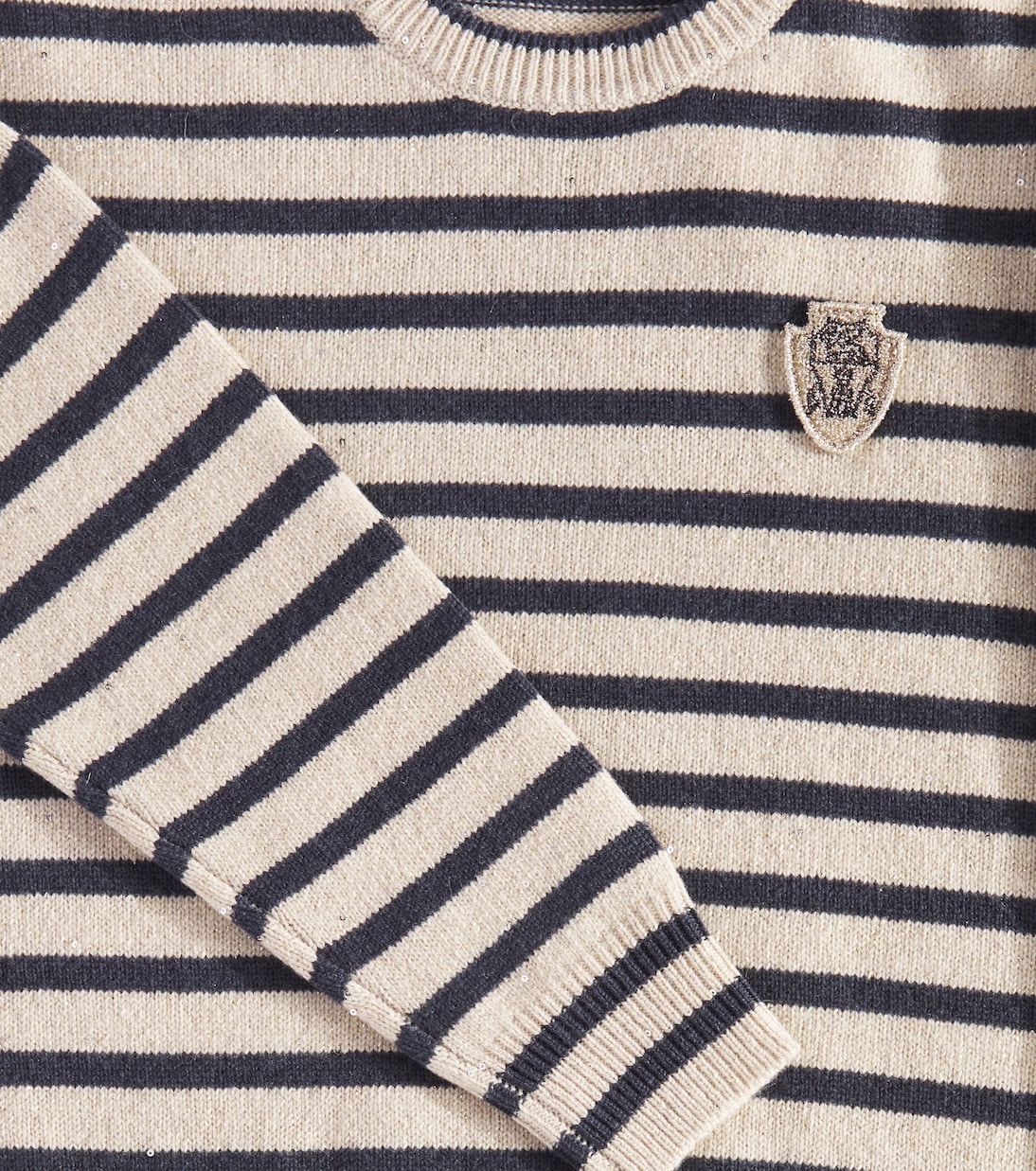 Pullover in cashmere e lana a righe | Brunello Cucinelli Kids