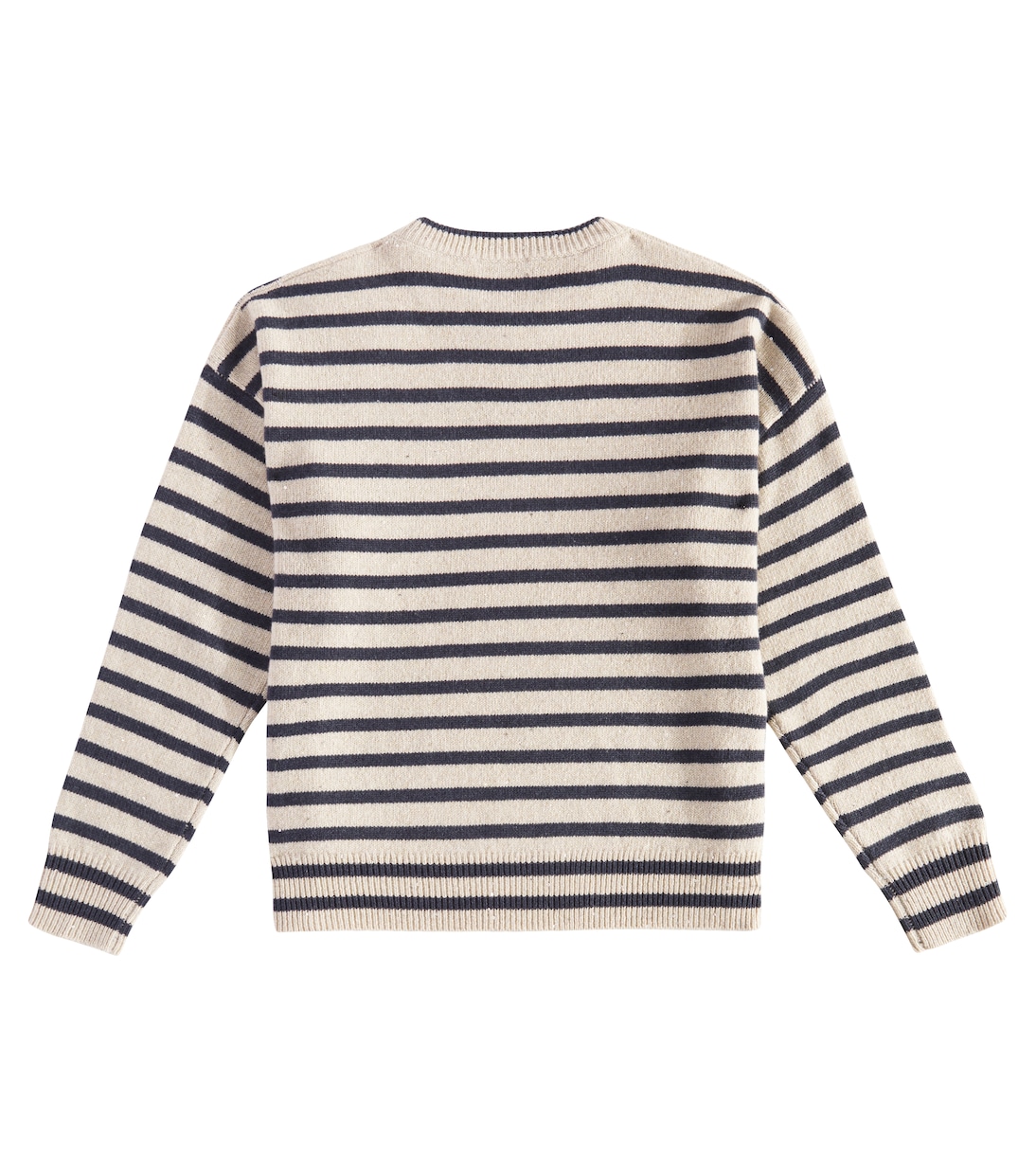 Pullover in cashmere e lana a righe | Brunello Cucinelli Kids