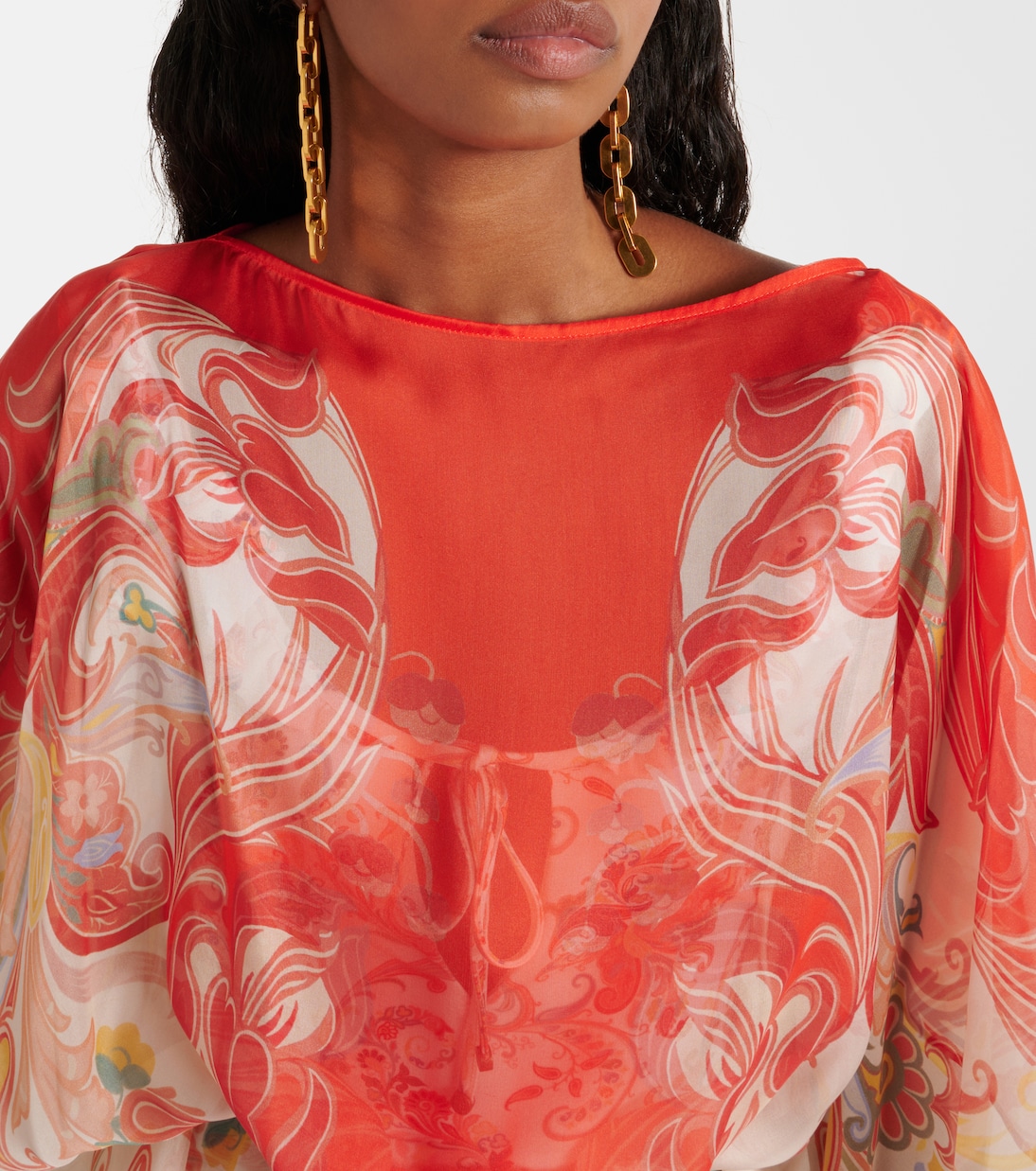 Caftán de seda estampado | Etro