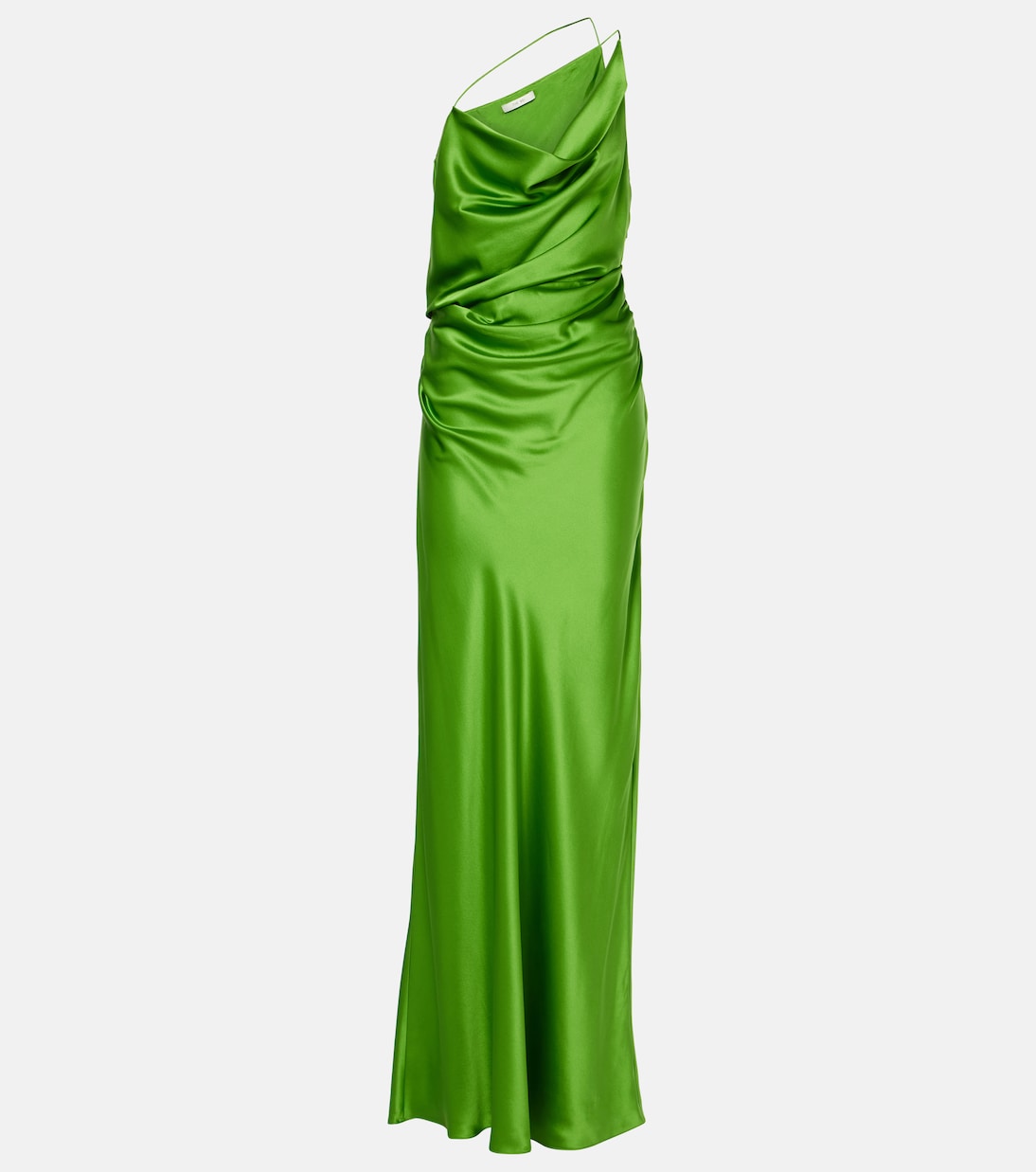 One-Shoulder-Robe aus Seidensatin | The Sei