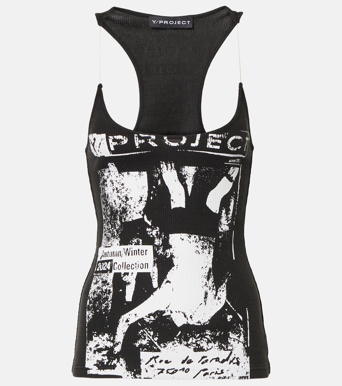Printed cotton jersey tank top | Y/Project