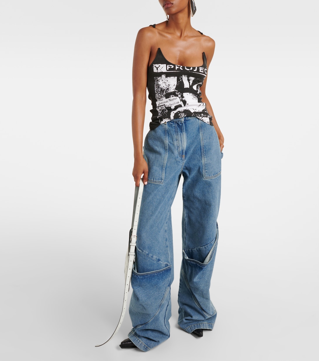 Printed cotton jersey tank top | Y/Project