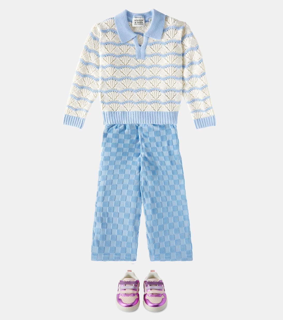 Pantalones deportivos de terciopelo a cuadros | Scotch & Soda Kids