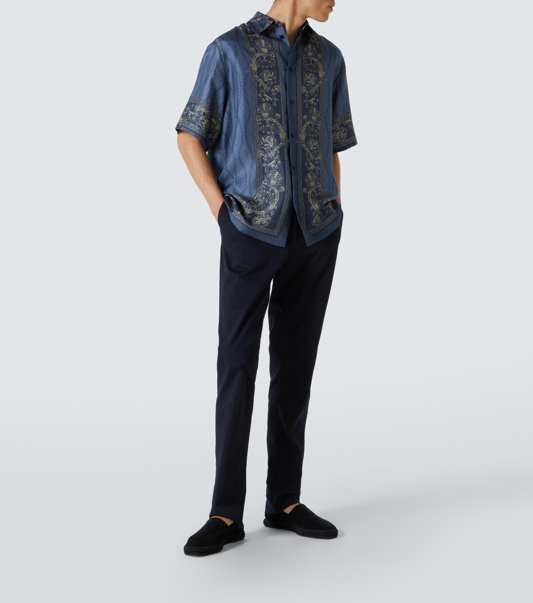 Camicia bowling in seta con stampa | Etro