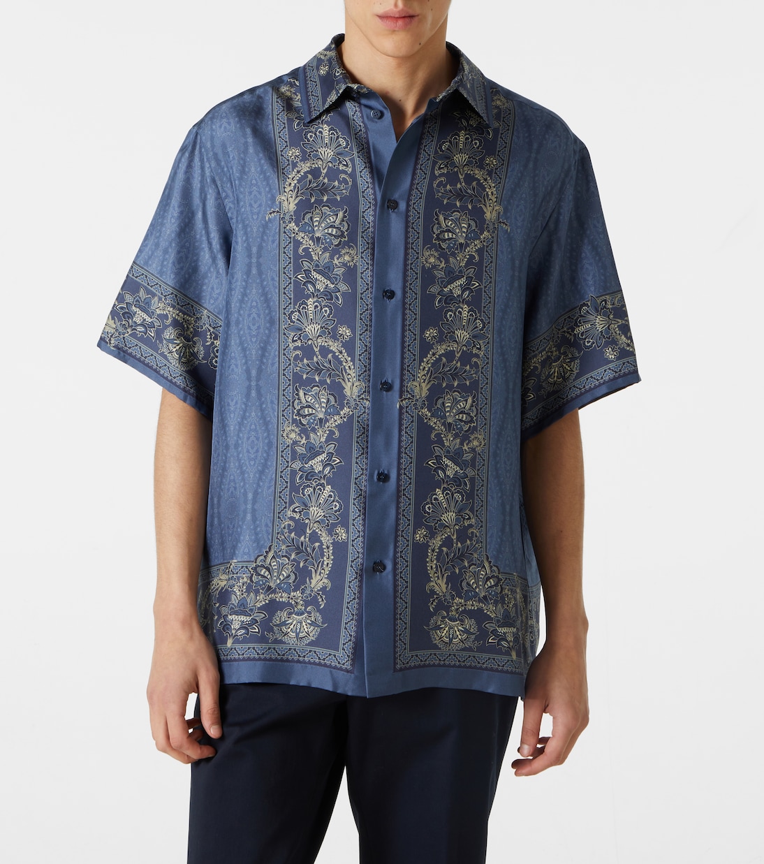 Camicia bowling in seta con stampa | Etro