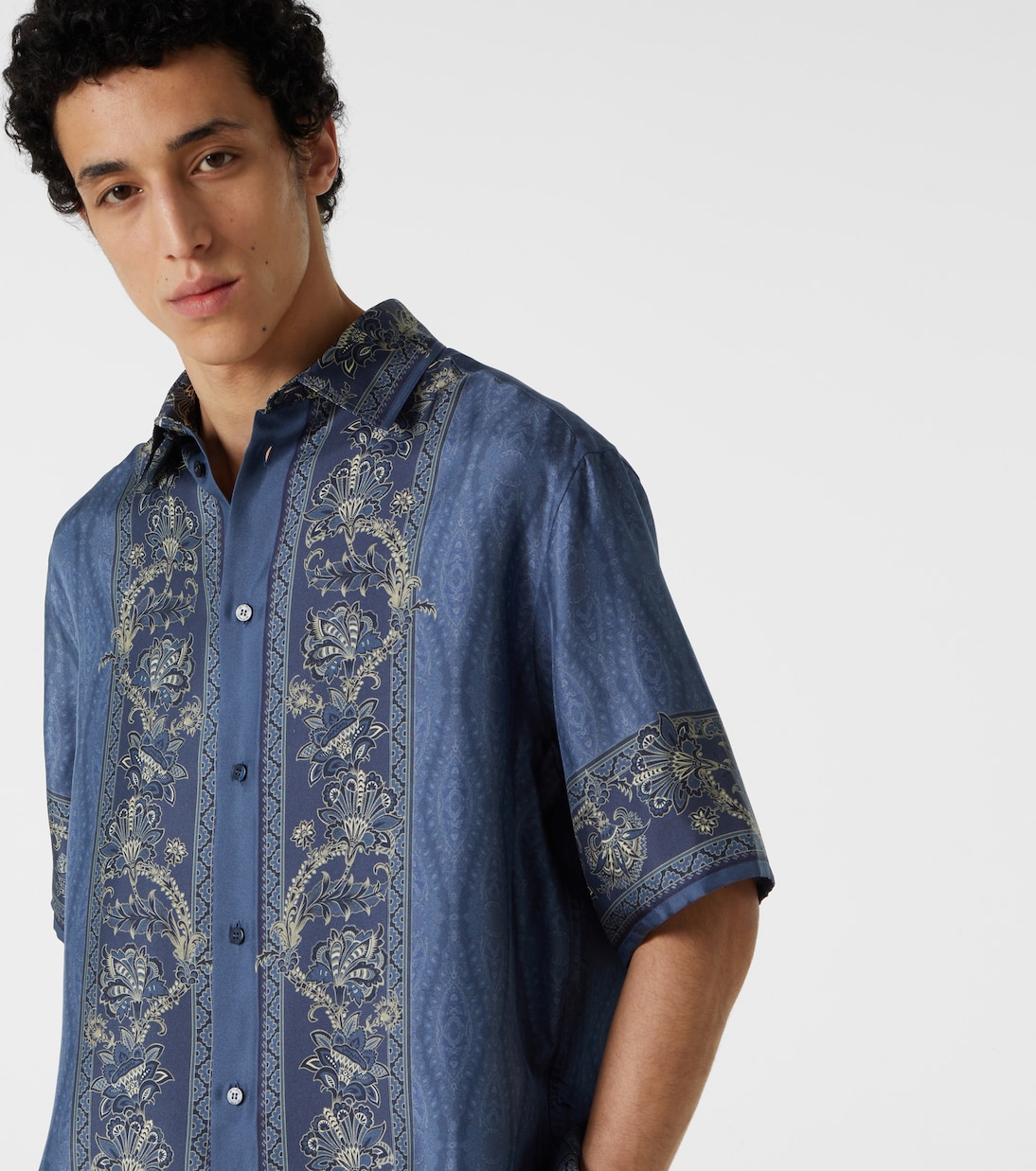 Camicia bowling in seta con stampa | Etro