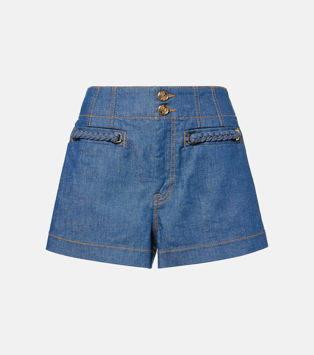 Shorts Wylie en denim de tiro alto | Zimmermann
