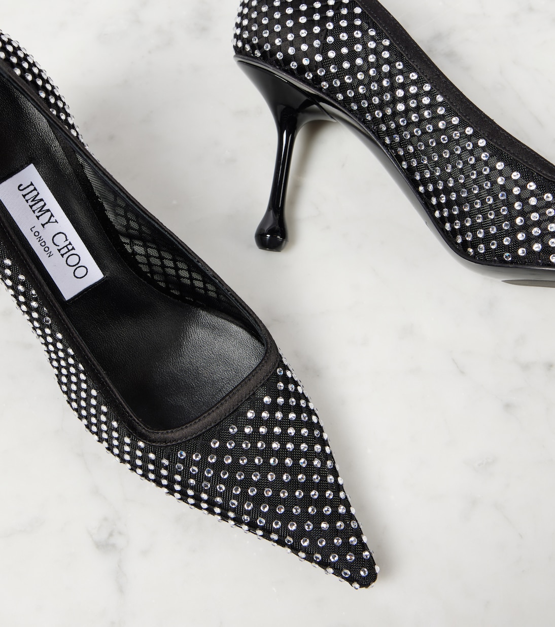 Pumps in mesh con cristalli | Jimmy Choo