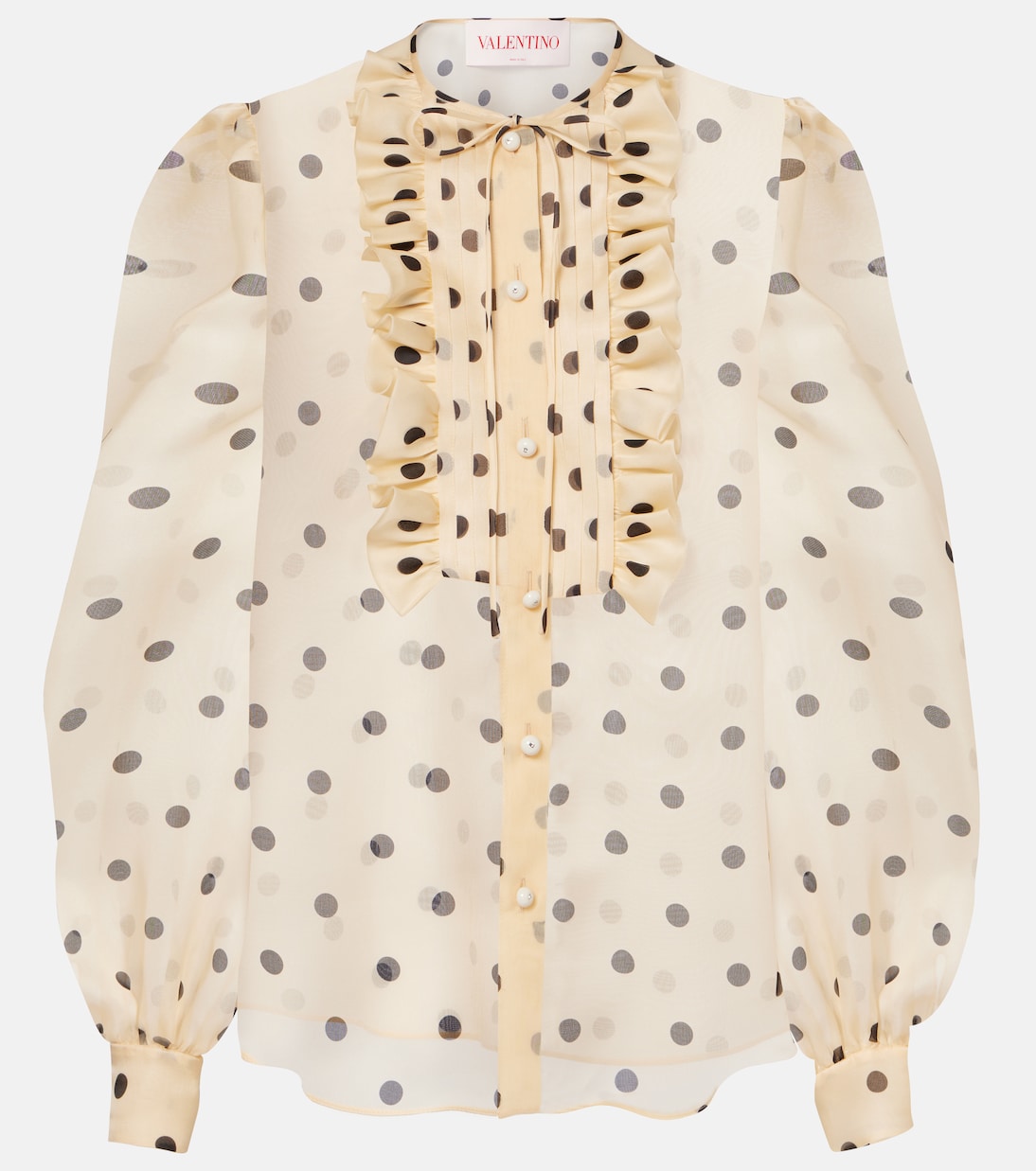 Blusa in organza di seta a pois | Valentino