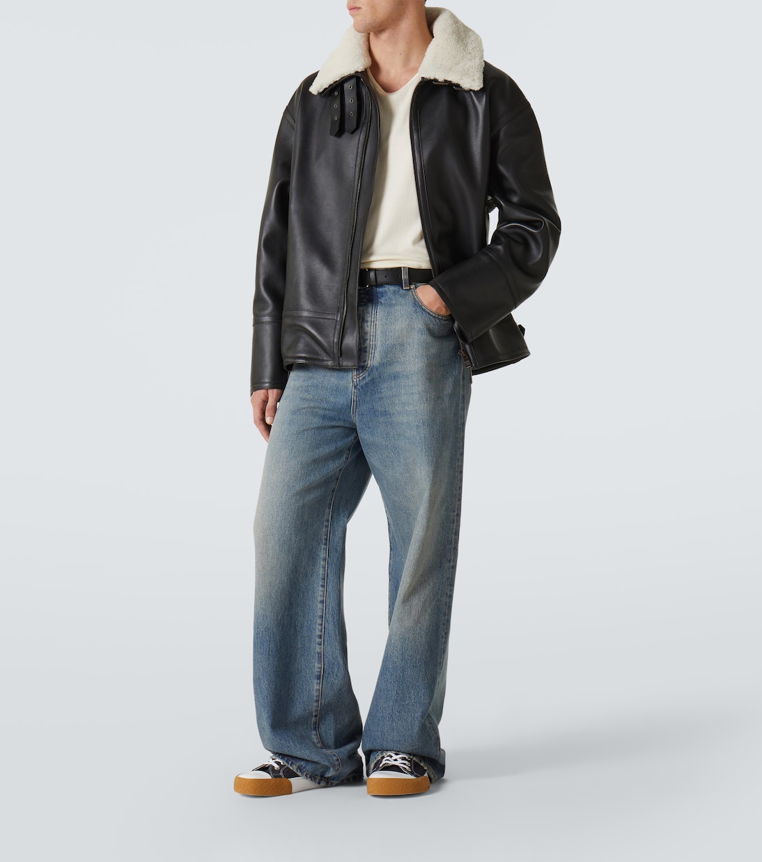 Lederjacke mit Shearling | Loewe