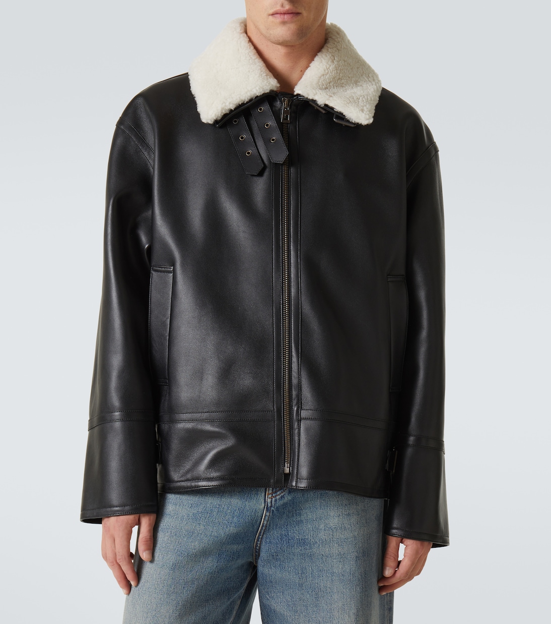 Lederjacke mit Shearling | Loewe