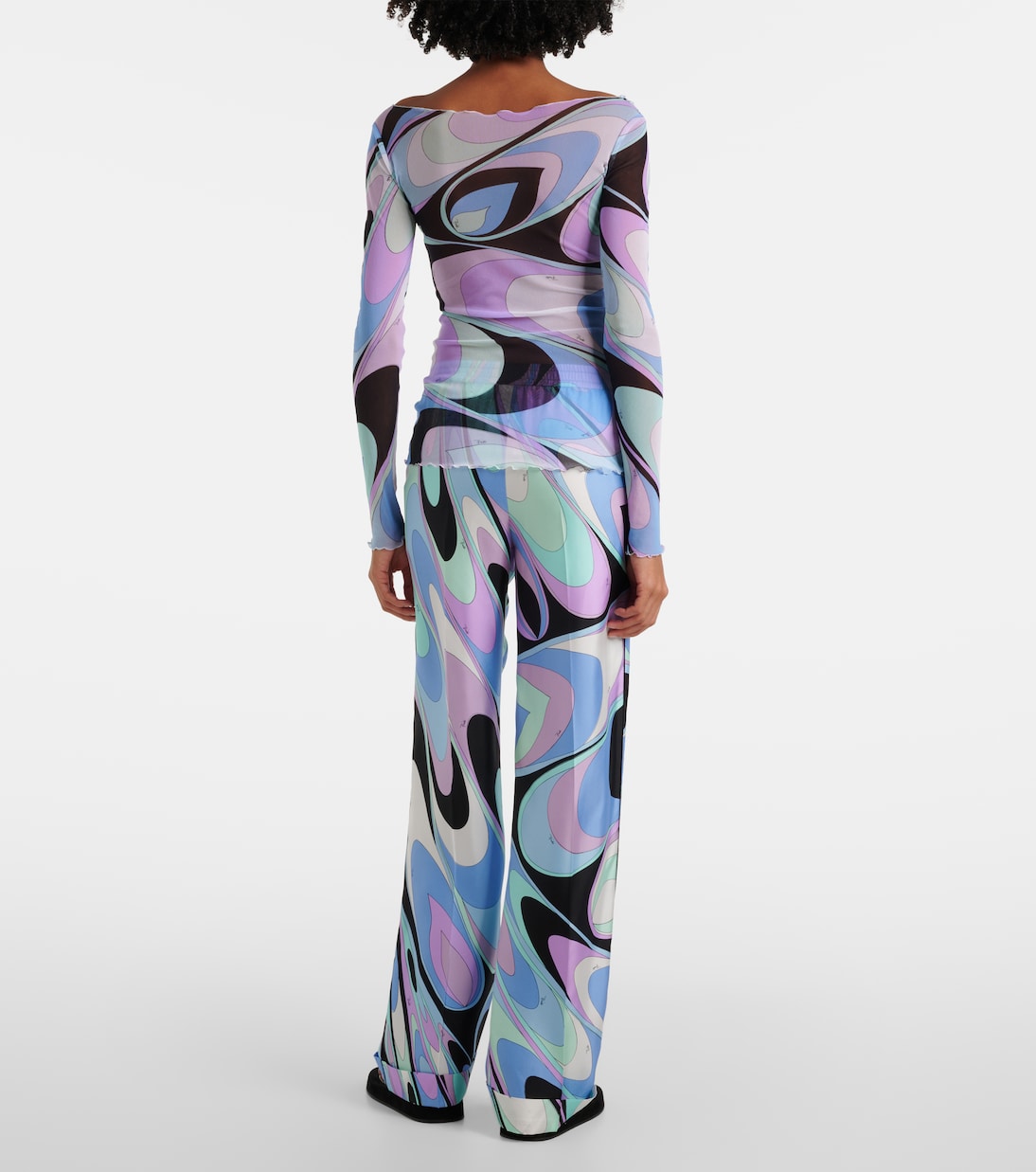 Top in tulle con stampa | Pucci