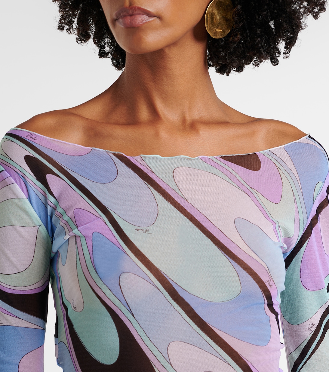 Top in tulle con stampa | Pucci