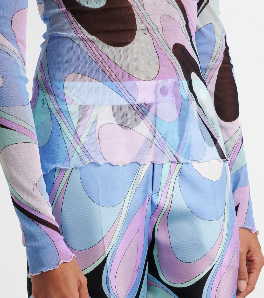 Top in tulle con stampa | Pucci