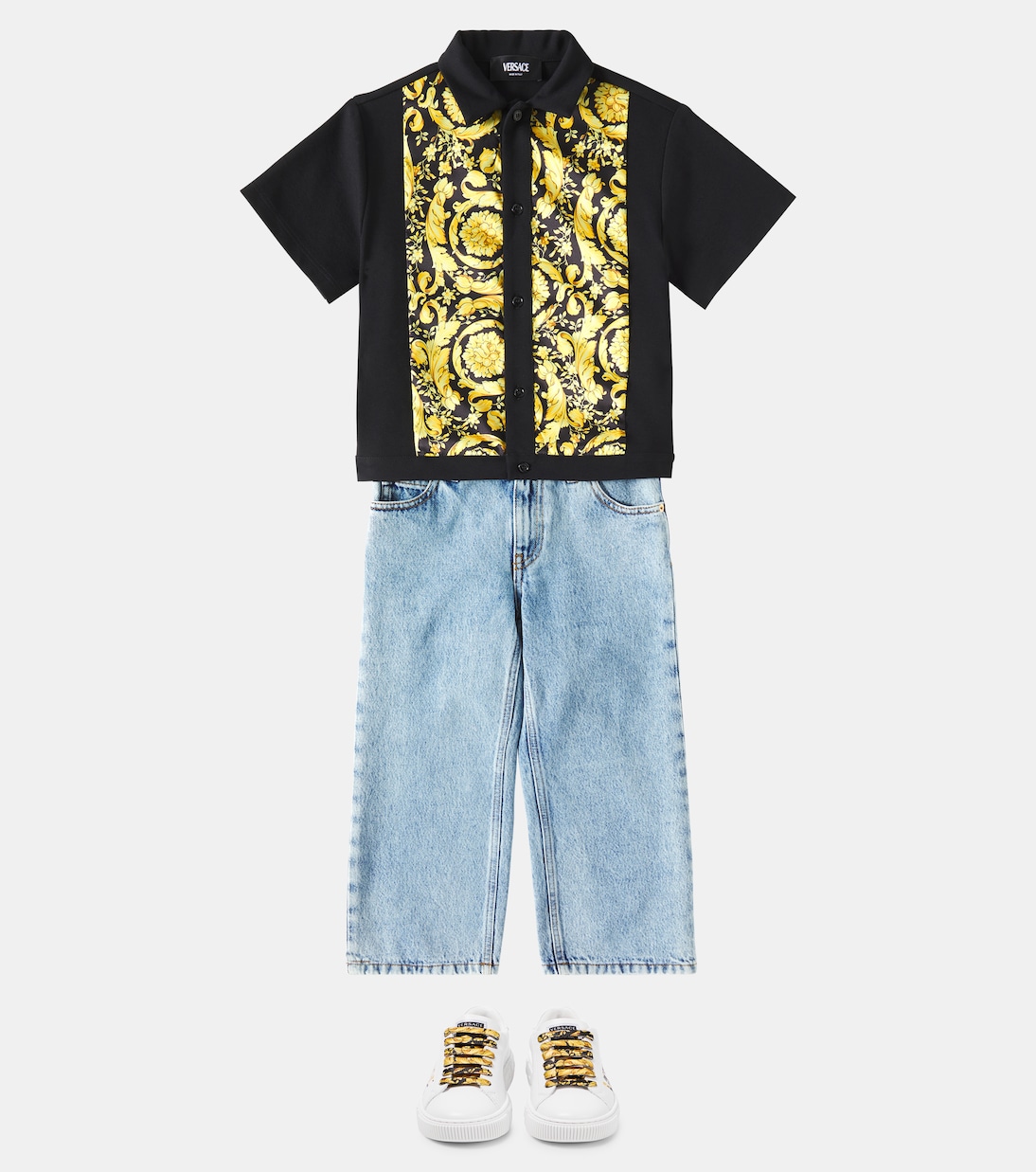 Camicia Barocco in jersey | Versace Kids