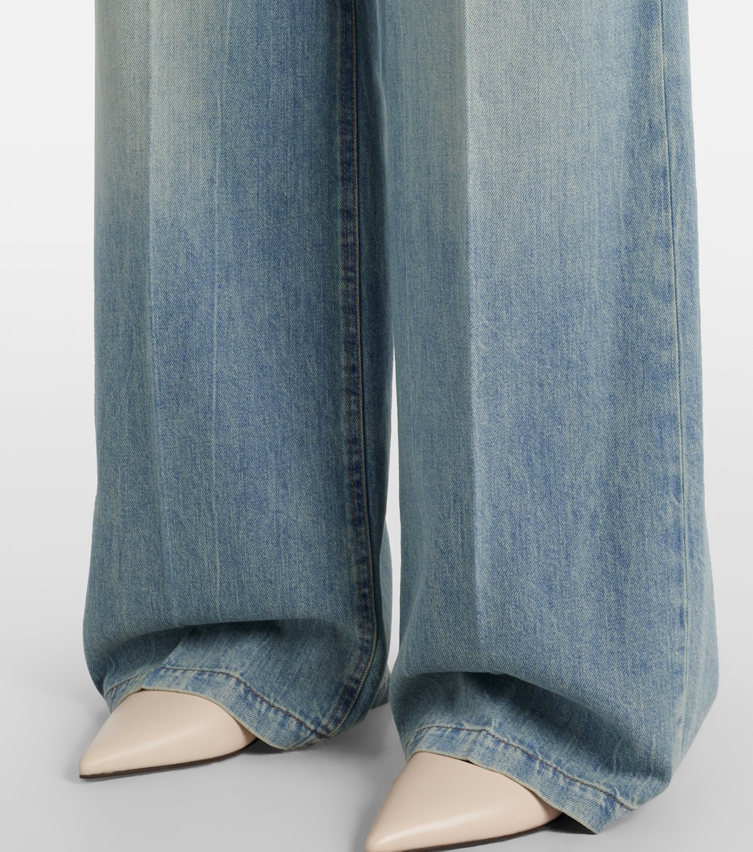 Jeans a gamba larga Low Slung | Brunello Cucinelli