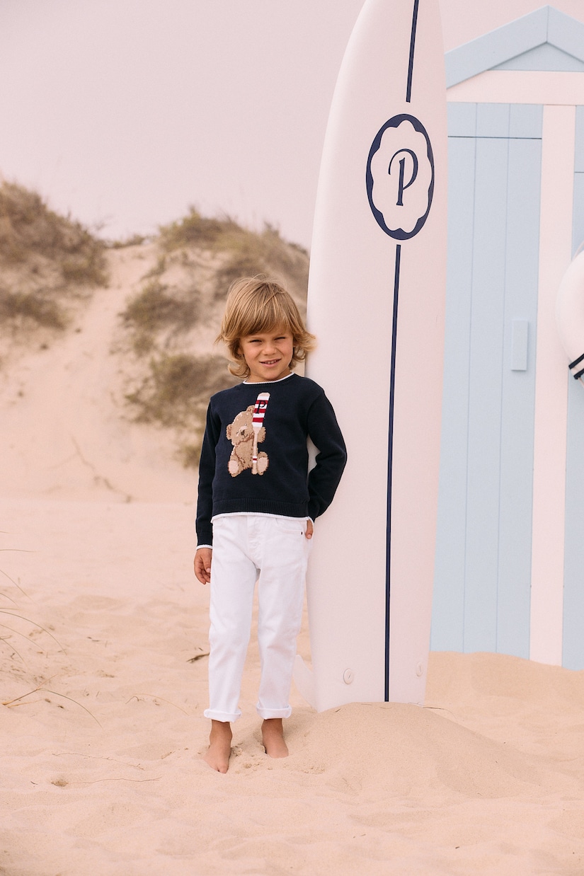 Pull intarsia en coton | Patachou