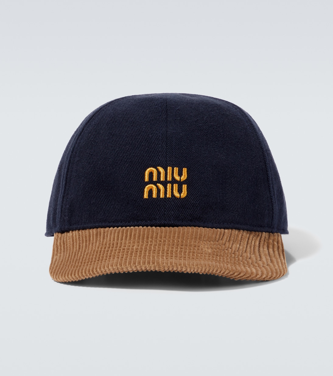 Baseballcap aus Denim und Cord | Miu Miu