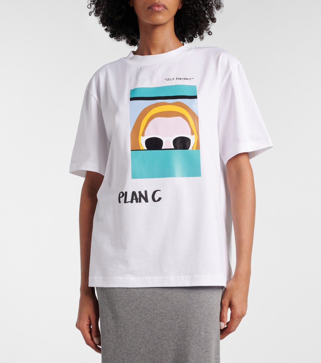 Camiseta de jersey de algodón estampada | Plan C