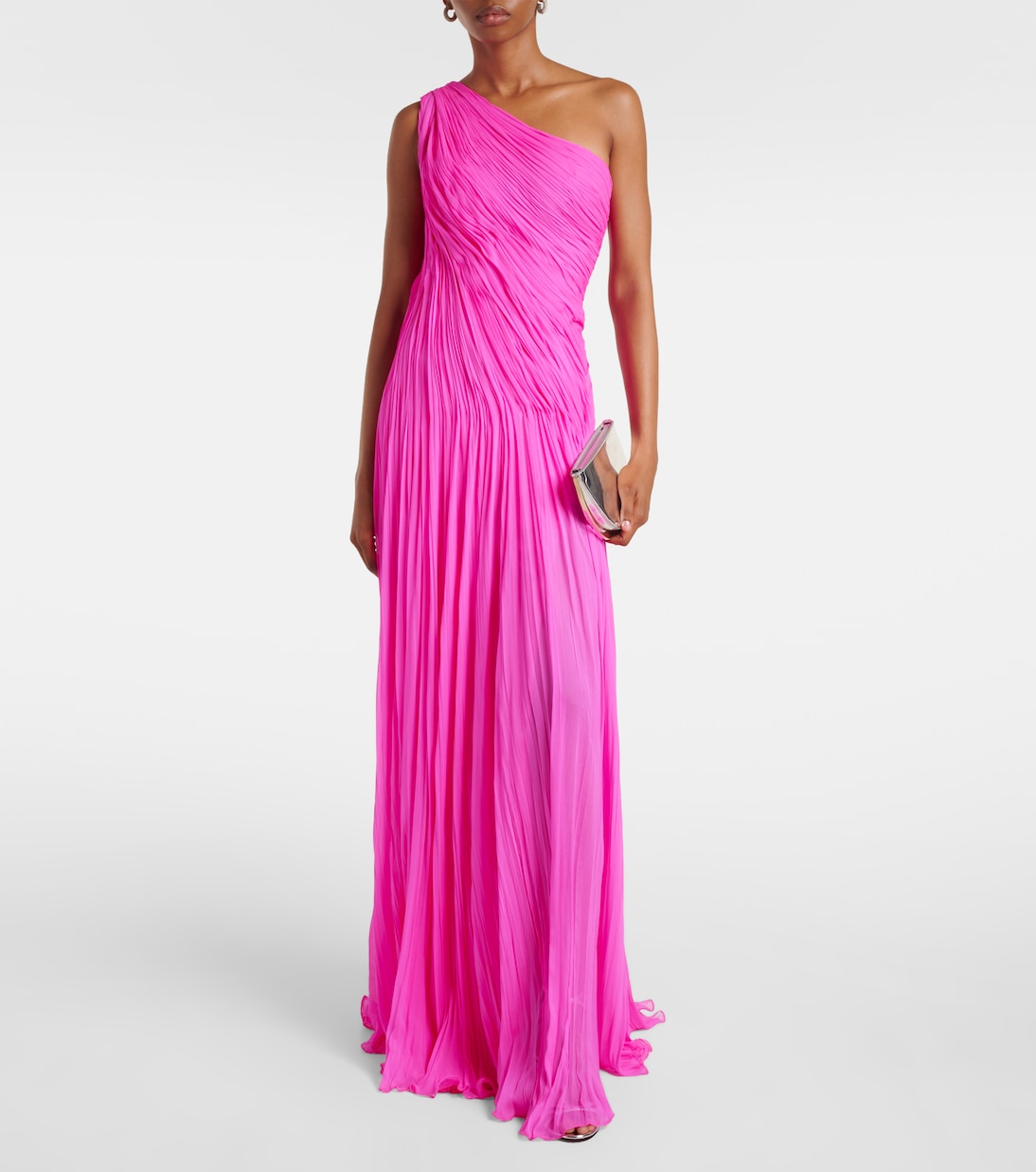 Robe longue en georgette de mousseline | Marmar Halim