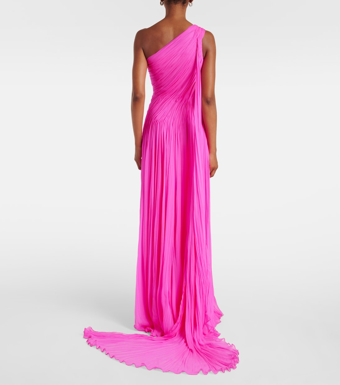Robe longue en georgette de mousseline | Marmar Halim