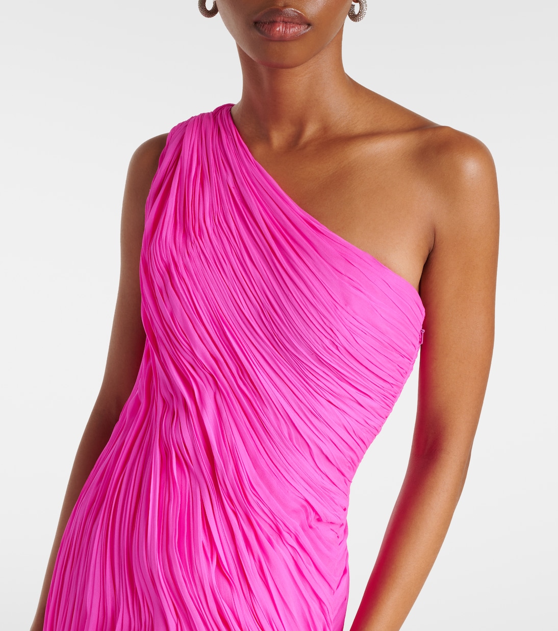 Robe longue en georgette de mousseline | Marmar Halim