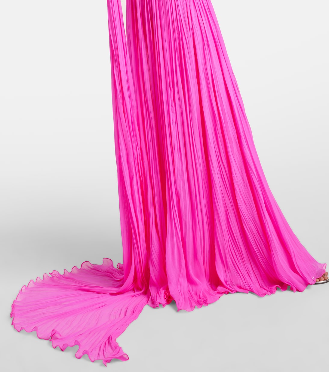 Robe longue en georgette de mousseline | Marmar Halim