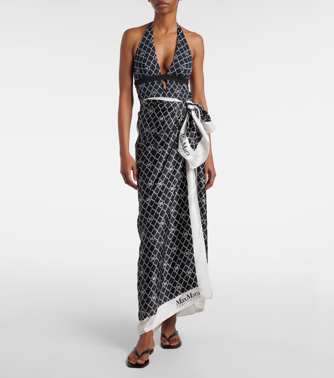 Paréo Ottico imprimé en soie | Max Mara