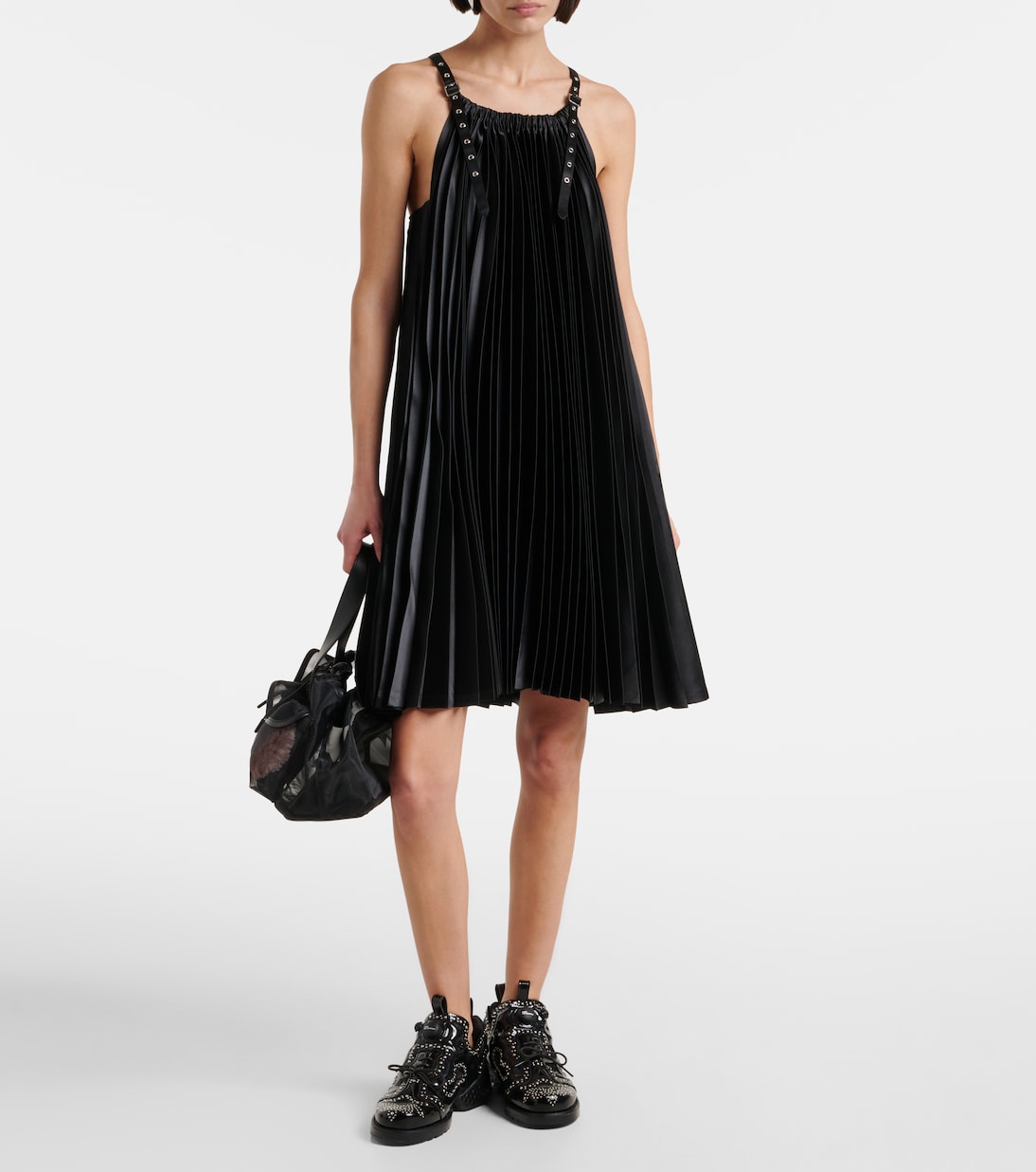 Abito corto in similpelle | Noir Kei Ninomiya
