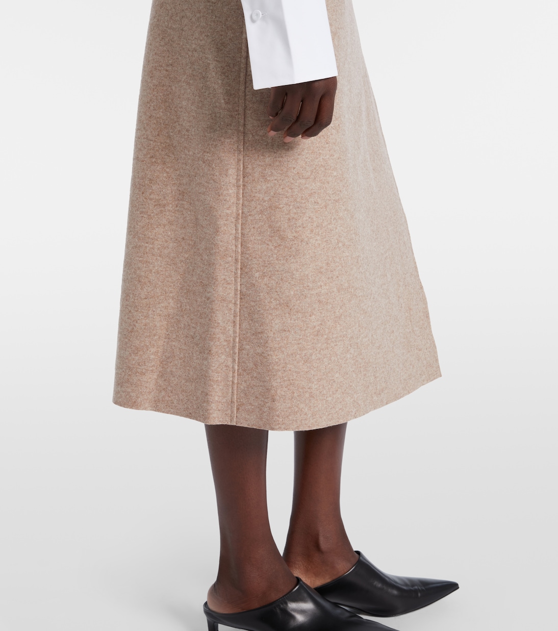 Falda midi en mezcla de lana | Jil Sander