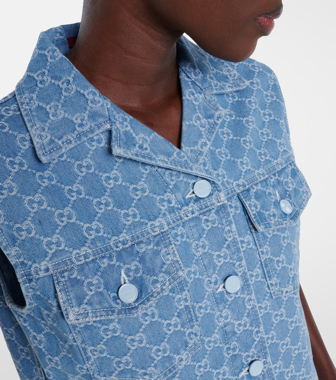 Weste GG aus Denim | Gucci