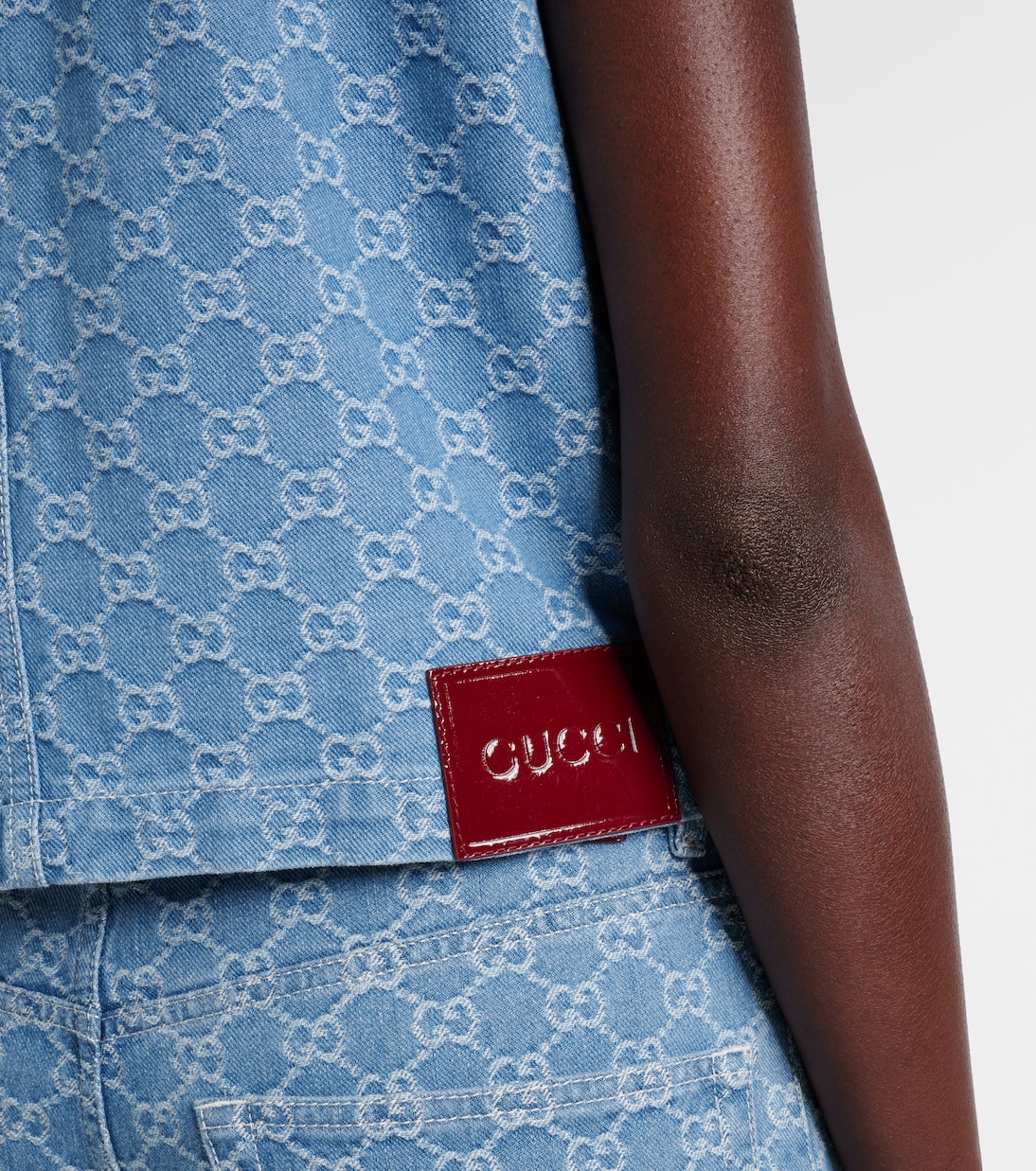 Veste sans manches GG en jean | Gucci