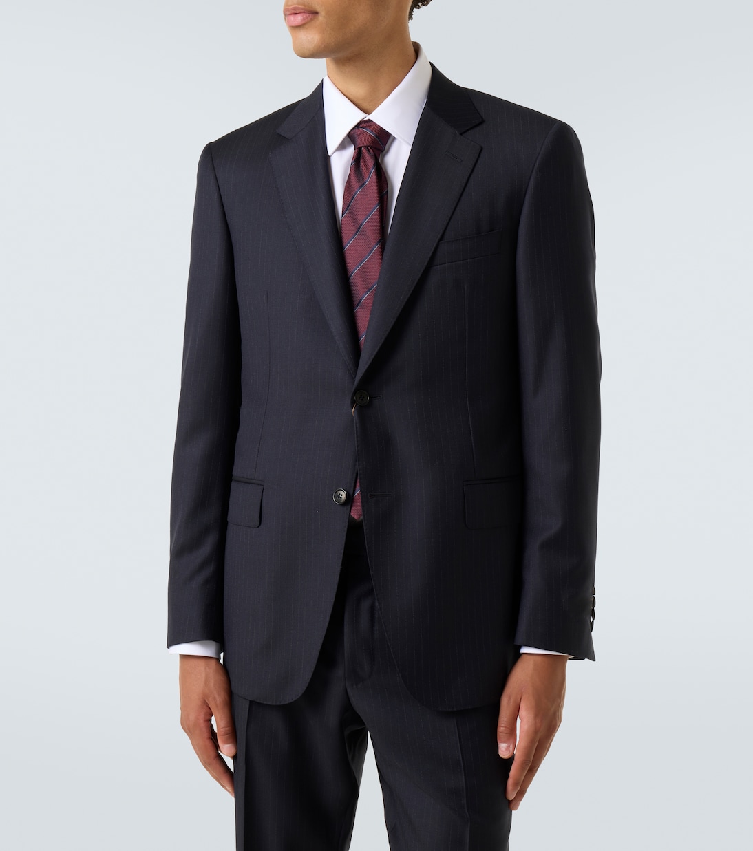 Pinstripe wool suit | Canali