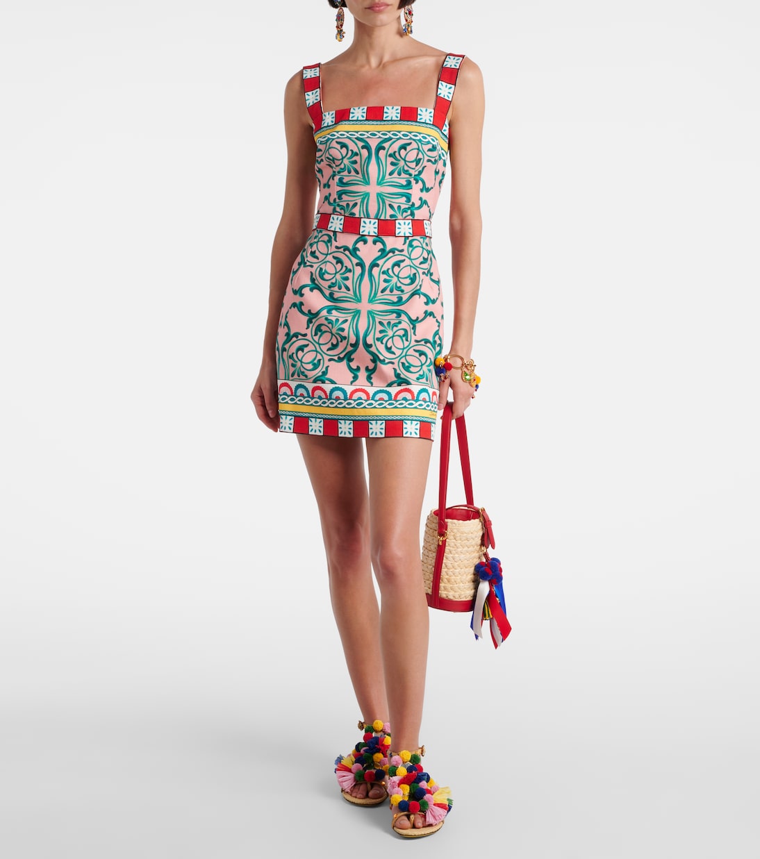 Printed cotton-blend minidress | Dolce&Gabbana
