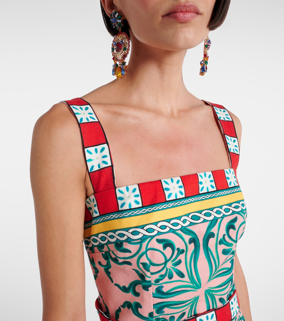 Printed cotton-blend minidress | Dolce&Gabbana