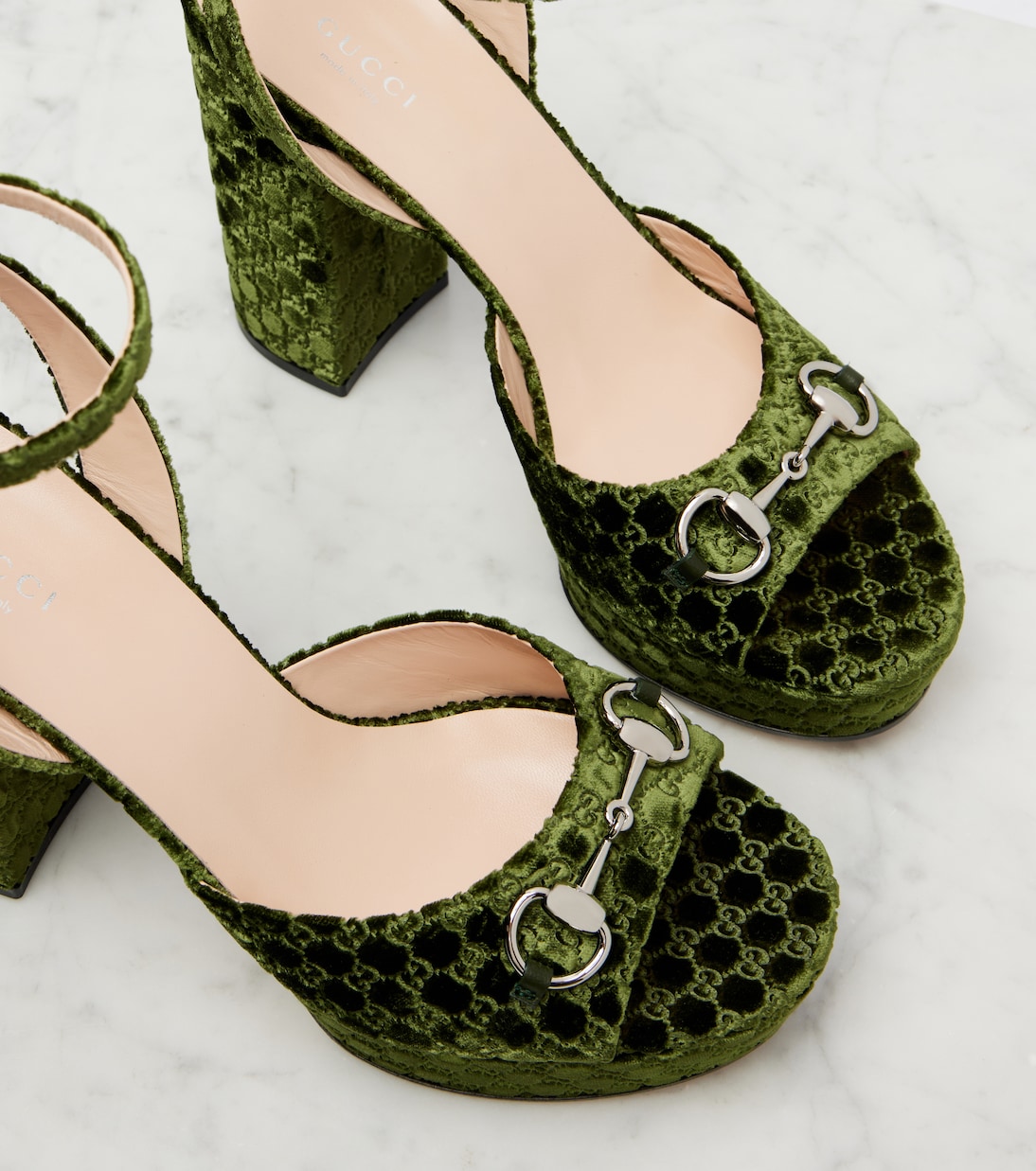 Sandalias con plataforma Lady  GG con Horsebit | Gucci
