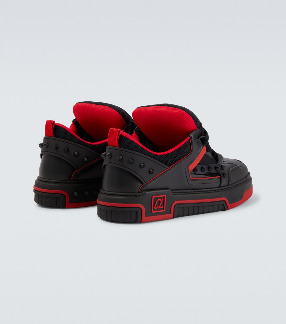 Astroskate spiked leather-trimmed sneakers | Christian Louboutin