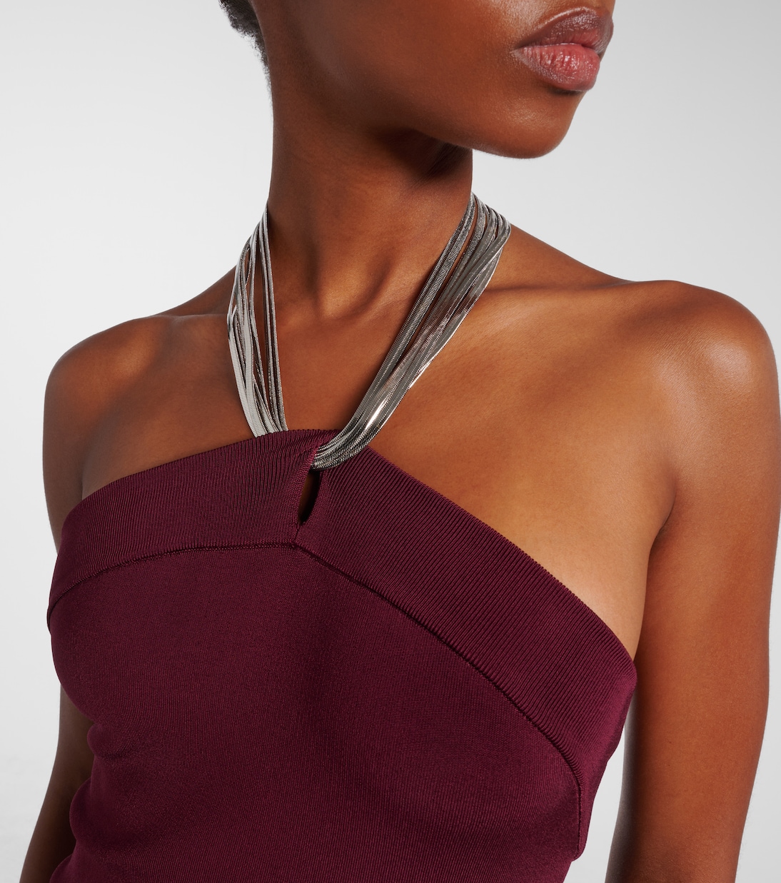 Halterneck midi dress | Galvan