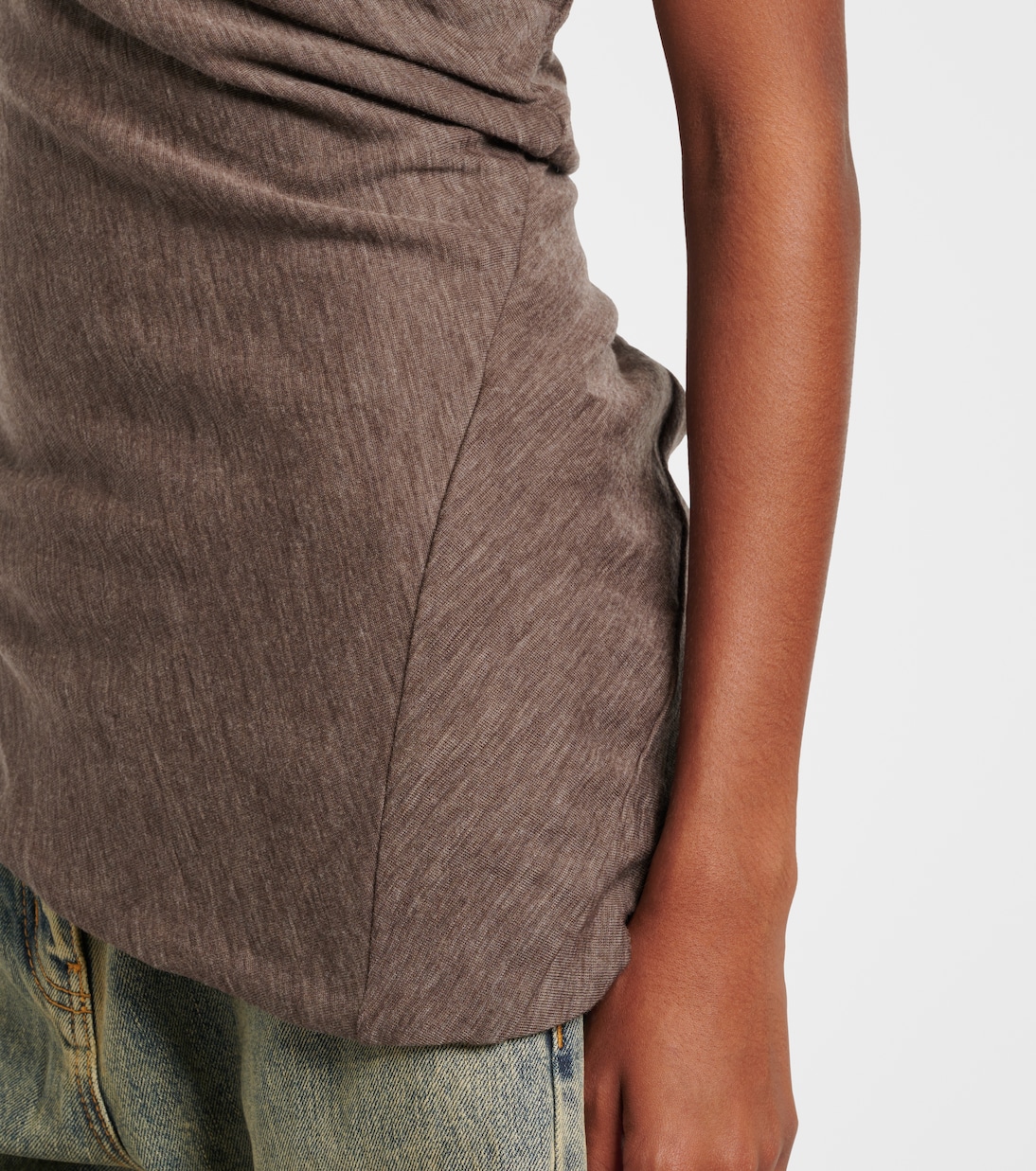 Draped asymmetric wool top | Entire Studios