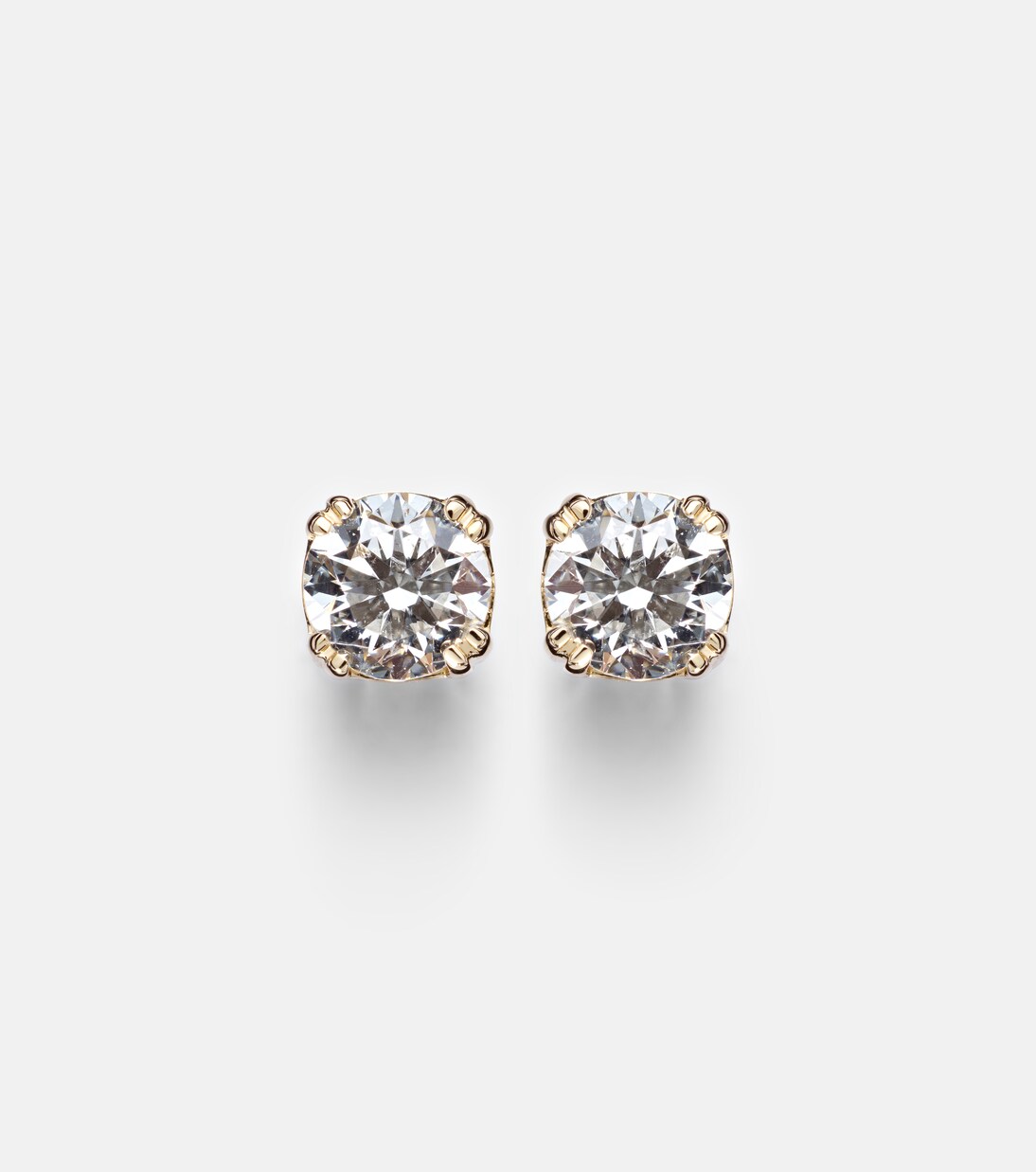 14kt gold earrings with diamonds | Stone and Strand