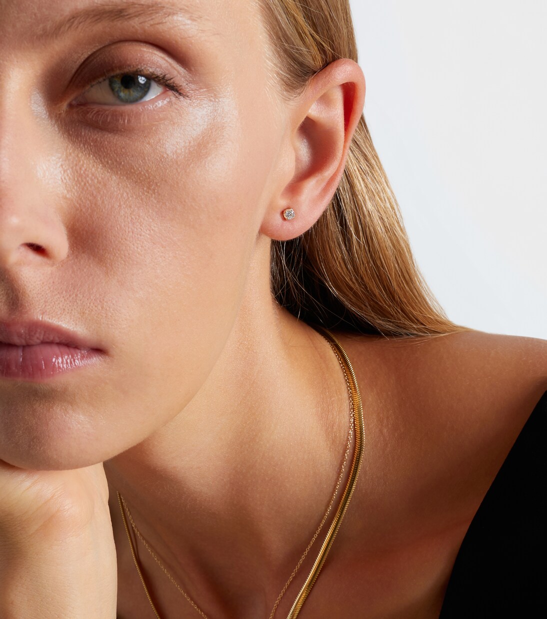 14kt gold earrings with diamonds | Stone and Strand