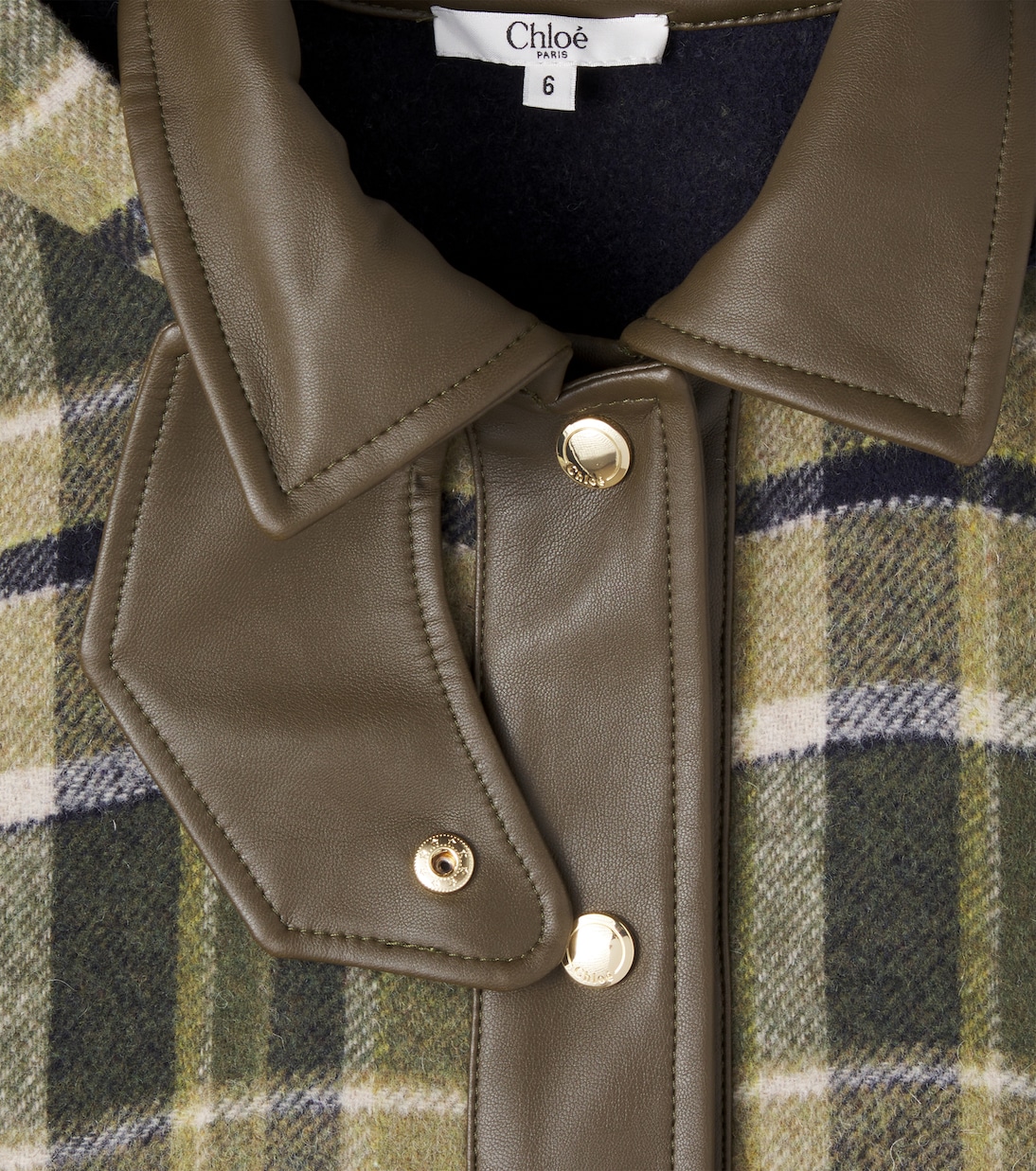 Plaid coat | Chloé Kids